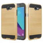 Wholesale Samsung Galaxy J7 V Perx J7 Sky Pro (2017) Armor Hybrid Case (Champagne Gold)